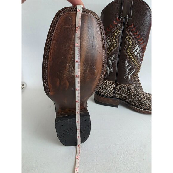 New Mens Python Snake Skin Custom Handmade Cowboy Boots Size 10.5-11 Western - Picture 11 of 13